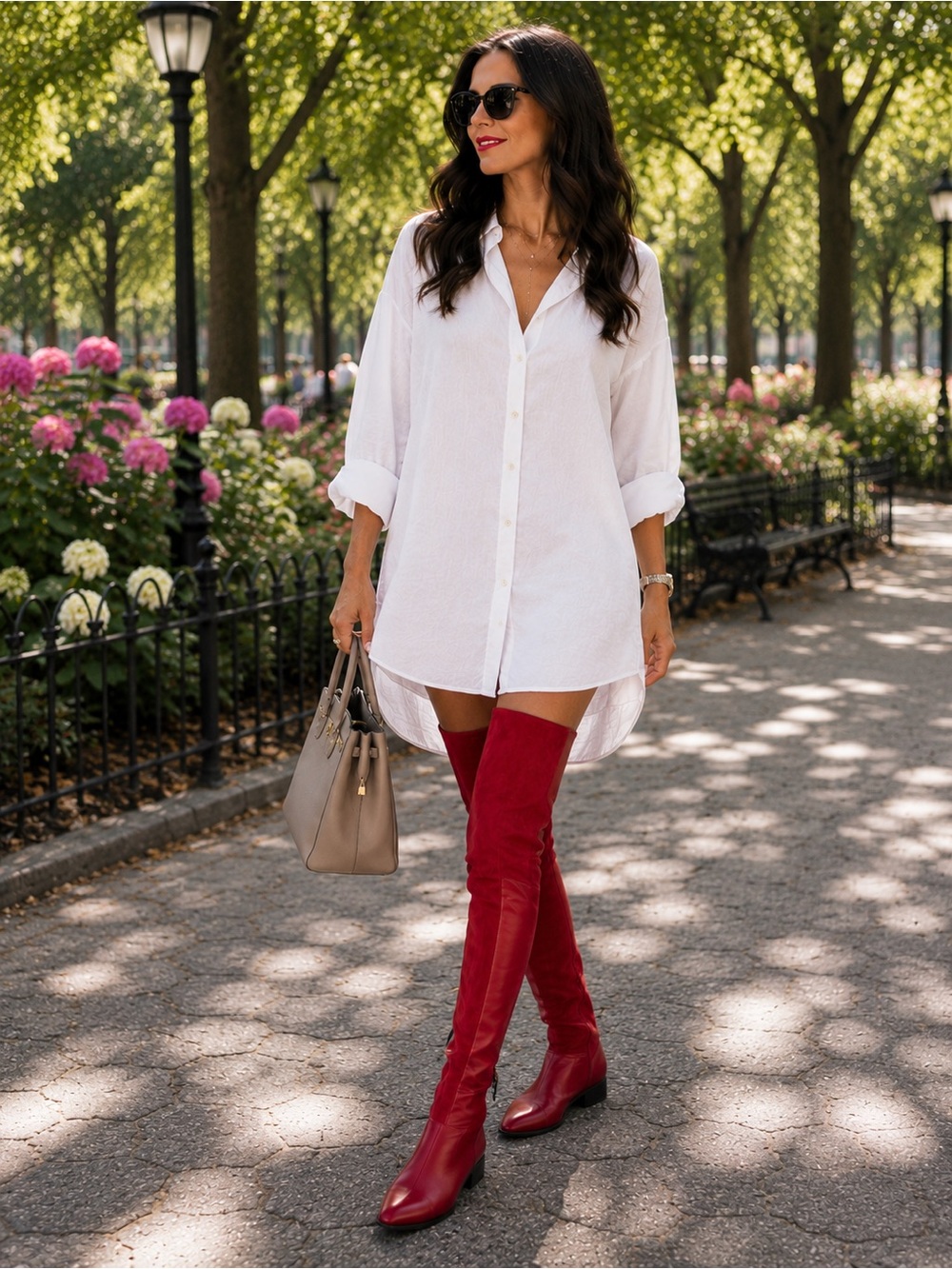 Vero Cuoio Red Thigh high Leather Boots, as new